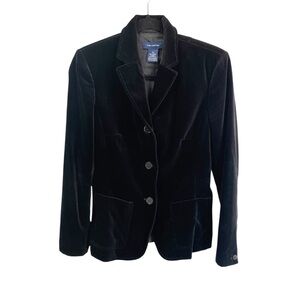 THE LIMITED Black Velvet Blazer XS